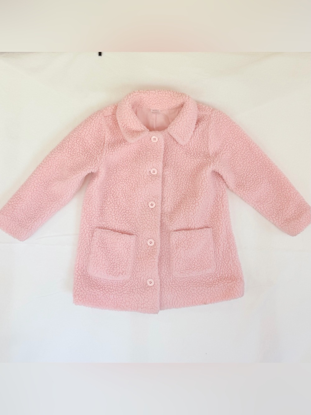 Hannah Anderson girl's pink Sherpa Teddy coat